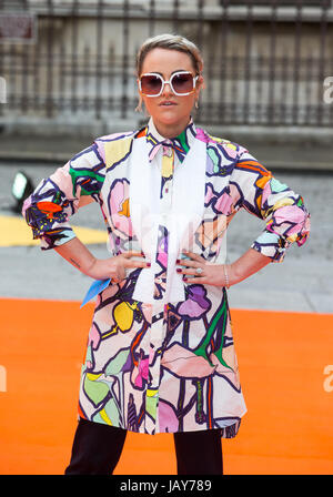 Actress Jaime Winstone arrives at the VIP Summer Exhibition party at the Royal Academy Stock Photo