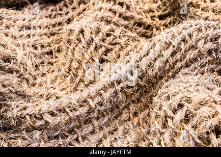 Texture of coarse sack cloth. Close up Stock Photo