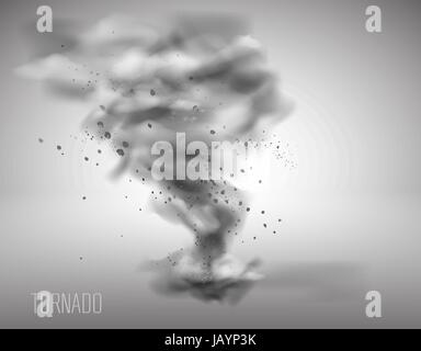 tornado on a simple background. Vector illustration. Stock Vector