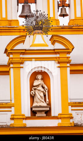 Basilica de la Macarena Seville, Andalusia Spain.  Built in the 1700s. Houses the statue of the Macarena, the Virgin Mary with tears. Stock Photo