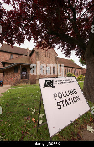London, UK. 08th June, 2016. Polling Station, Richmond Park and North Kingston Constituency. Credit: Expo Photo/Alamy Live News Stock Photo