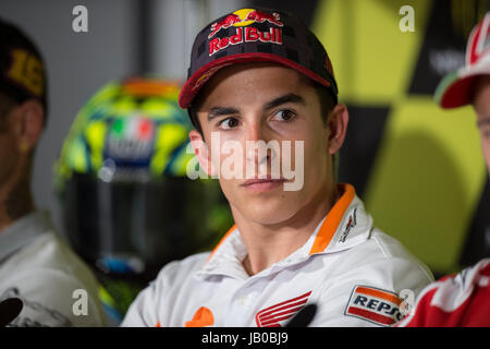 Montmelo, Spain. 08th June, 2017. #93 Marc Marquez (Spanish) Repsol Team Honda during the press conference before Catalonian Moto GP Grand Prix, Circuit of Montmelo. Thursday, June 08, 2017. Credit: Gtres InformCión más ComuniCión on line, S.L./Alamy Live News Stock Photo