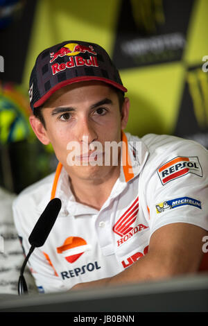 Montmelo, Spain. 08th June, 2017. #93 Marc Marquez (Spanish) Repsol Team Honda during the press conference before Catalonian Moto GP Grand Prix, Circuit of Montmelo. Thursday, June 08, 2017. Credit: Gtres InformCión más ComuniCión on line, S.L./Alamy Live News Stock Photo