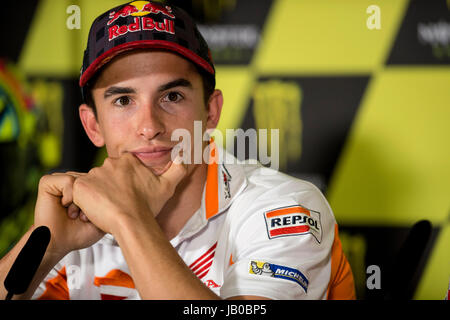 Montmelo, Spain. 08th June, 2017. #93 Marc Marquez (Spanish) Repsol Team Honda during the press conference before Catalonian Moto GP Grand Prix, Circuit of Montmelo. Thursday, June 08, 2017. Credit: Gtres InformCión más ComuniCión on line, S.L./Alamy Live News Stock Photo