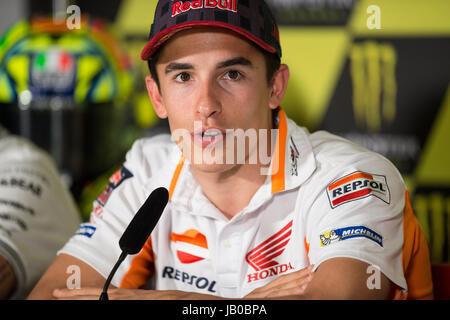 Montmelo, Spain. 08th June, 2017. #93 Marc Marquez (Spanish) Repsol Team Honda during the press conference before Catalonian Moto GP Grand Prix, Circuit of Montmelo. Thursday, June 08, 2017. Credit: Gtres InformCión más ComuniCión on line, S.L./Alamy Live News Stock Photo