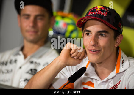 Montmelo, Spain. 08th June, 2017. #93 Marc Marquez (Spanish) Repsol Team Honda during the press conference before Catalonian Moto GP Grand Prix, Circuit of Montmelo. Thursday, June 08, 2017. Credit: Gtres InformCión más ComuniCión on line, S.L./Alamy Live News Stock Photo