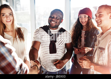 Business Partners Having Informal Meeting Stock Photo
