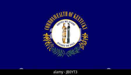 Illustration of the flag of Kentucky state in America Stock Photo