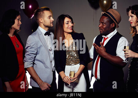 Long-awaited Gathering of Friends Stock Photo