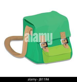 Illustration of school bag on white background, education concept. Isolated Vector. Stock Vector