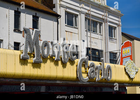 Monte Carlo amusement arcade building, Marine Parade, Southend on Sea, Essex, UK Stock Photo