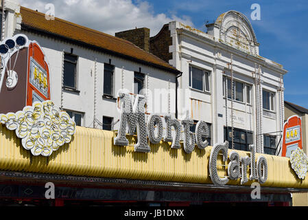 Monte Carlo amusement arcade building, Marine Parade, Southend on Sea, Essex, UK Stock Photo