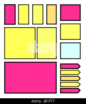Random colorful blocks abstract background Stock Photo