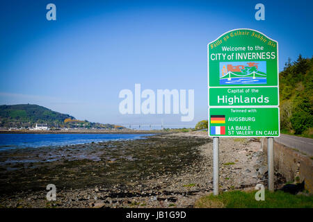 welcome to city of inverness sign capital of the highlands scotland uk ...