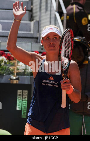 Angelique Kerber  of Germany against Katerina Siniakova during day three of the Mutua Madrid Open tennis at La Caja Magica in Madrid  Featuring: Angelique Kerber Where: Madrid, Spain When: 08 May 2017 Credit: Oscar Gonzalez/WENN.com Stock Photo
