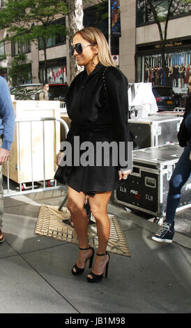 Jennifer Lopez arrives at the Today show to talk about her new show World of Dance and Shades of Blues  Featuring: Jennifer Lopez Where: NY, New York, United States When: 08 May 2017 Credit: RWong/WENN.com Stock Photo