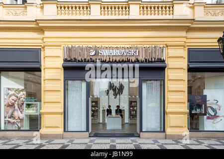 Swarovski shop in Prague Stock Photo