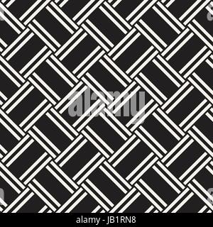 Crosshatch vector seamless geometric pattern. Crossed graphic rectangles background. Checkered motif. Seamless texture of crosshatched lines. Trellis  Stock Vector