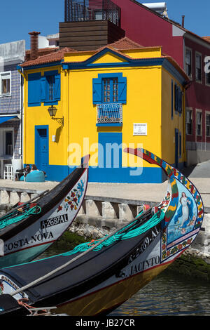 Aveiro, known as the Venice of Portugal, is a popular tourist destination in the Centro region of Portugal. Stock Photo