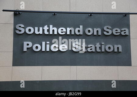 Southend on Sea Police Station sign. Stock Photo