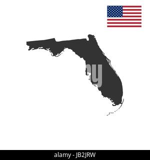 map of the U.S. state of Florida  Stock Vector