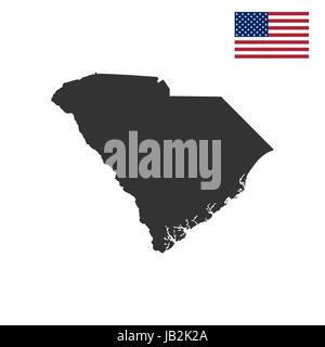 map of the U.S. state of South Carolina  Stock Vector