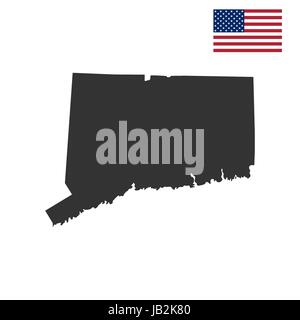 map of the U.S. state of Connecticut  Stock Vector