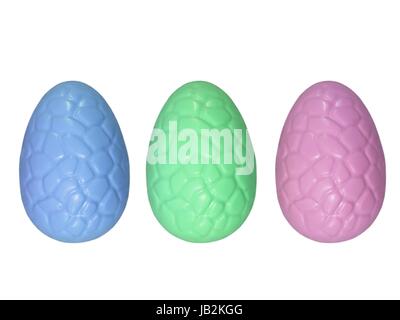 Easter egg moulds isolated against a plain background Stock Photo