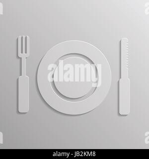 illustration with fork and spoon icon for your design Stock Photo