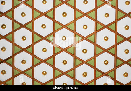 Painted golden circles on background. Wooden plank Square Background. Exterior Decoration Vintage Ornamental Element Stock Photo