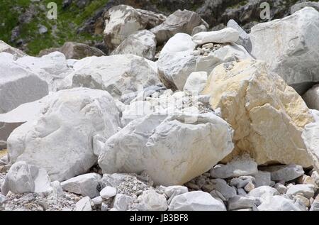 Carrara Marmor Steinbruch - Carrara  marble stone pit 25 Stock Photo