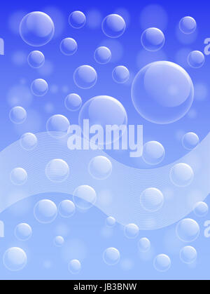 Background of Air bubble on a transparent surface Stock Photo