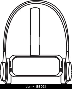 virtual reality headset, vr helmet icon, virtual reality glasses pictogram, isolated icon, vector illustration Stock Vector