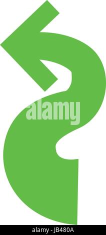 shape arrow curve Stock Vector