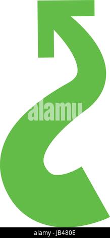 shape arrow curve Stock Vector