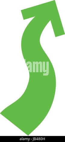 shape arrow curve Stock Vector