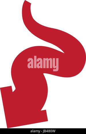 shape arrow curve Stock Vector