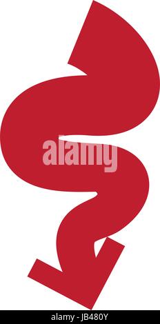 shape arrow curve Stock Vector