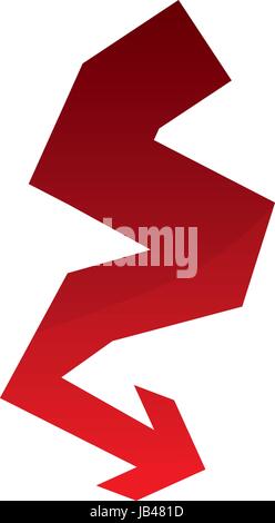 shape arrow curve Stock Vector