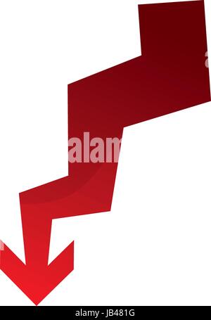 shape arrow curve Stock Vector