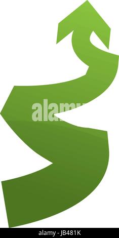 shape arrow curve Stock Vector