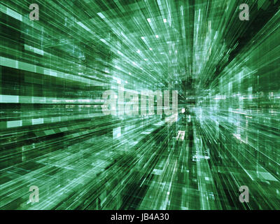 City Lights series. Arrangement of technological fractal textures on the subject of science, technology, design and imagination Stock Photo