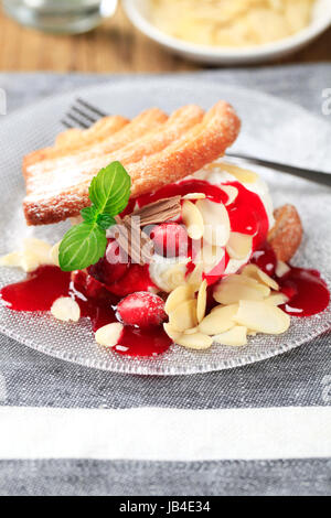 Fan shaped puff pastry, Italian sfogliatine, three Palmier cookie ...