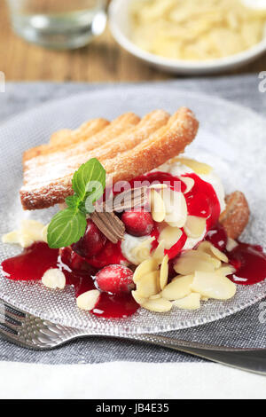 Fan shaped puff pastry, Italian sfogliatine, three Palmier cookie ...