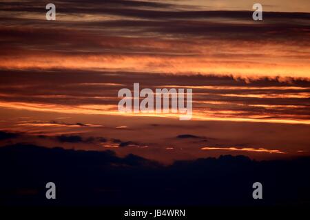 Sunset over Wylfa - Anglesey, Wales. UK Stock Photo