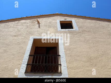 Calpe. Mediterranean Spanish coastal city historic old town center. Tradicional house. Stock Photo