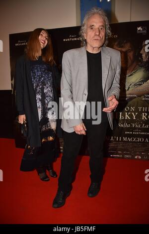 Abel Ferrara and his wife, Cristina, attending the Rome premiere