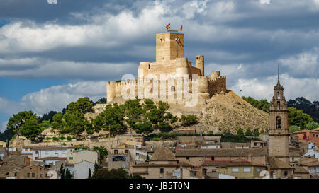 Top of the hill with Biar castle in Alicante, Spain Stock Photo