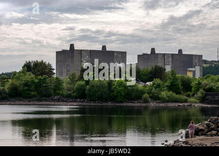 Magnox Trawsfynydd Nuclear Power Station in Gwynedd, Wales. UK Stock Photo