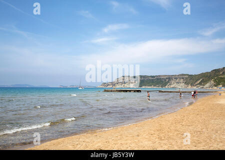 beach at Roda, Corfu Stock Photo